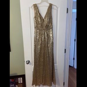 Gold Sequence Ball Gown